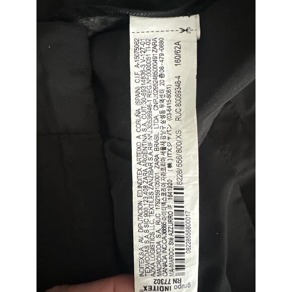 Zara Super Wide Leg pants Black Glam, Goth, Minimalist,  modern SzXS - Picture 11 of 12